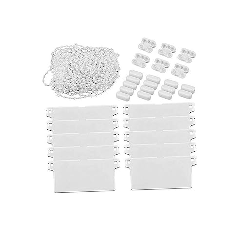 RORPOIR Blinds Accessories Package 20m Beads 89mm Bottom Plate 20pcs Bead Buckles for Vertical and Plastic Curtain Parts