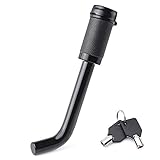 MICTUNING Hitch Lock 5/8 inch Bent Pin Trailer Hitch Receiver Lock - Upgraded Zinc Alloy Tubular Loc