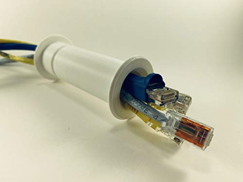 Wall Eye Ethernet Port 3 4 ID - Fits Thickness Variance of Between 3 7 8 - 5 3 8 This Unit Allows The Running of Wires, Tubes or Cables from one Side of a Barrier to The Other.