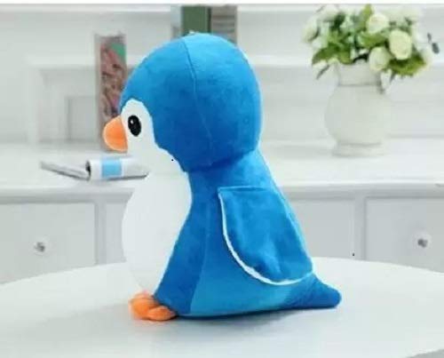 Image of Fun4you Penguin Soft Toy 25cm - Snow Penguin Plush for Kids & Toddlers | Birthday, Gift for Him & Her | Cute Cuddly Animal | Home Decor (Blue)