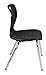 Romig Trek 36 in. Square Adjustable Classroom Table- Cherry & 4 Andy 18 in. Stack Chairs- Black