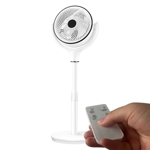 Bilake Ventilador de pie 40W Chorlito silencioso, con Mando a Distancia, 6 Velocidades, oscilación Horizontal y Vertical, Temporizador