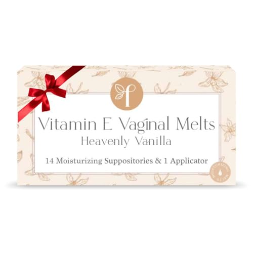Femallay Organic Vaginal Melts – Vanilla – 100% Natural Relief for Dryness, Odor & Daily Feminine Discomfort – 14 Count + Applicator