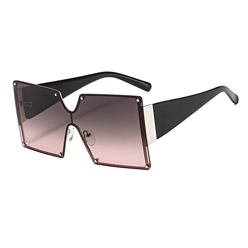 Image of mincl /Oversized Shield Sunglasses Woman 2019 Fashion Luxury Shades UV400 Vintage Flat Top Futuristic Sunglasses
