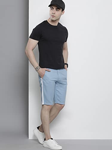 Image of The Indian Garage Co Men Slim Fit Solid Mid-Rise Shorts