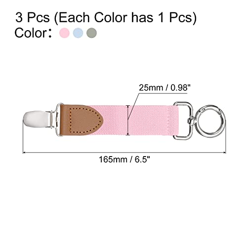 Image of uxcell Hat Clips for Travel, 3pcs Elastic Hat Clips for Women Bag Handbag Backpack Luggage Travel Accessory Hat Companion(Gray, Light Blue, Pink)
