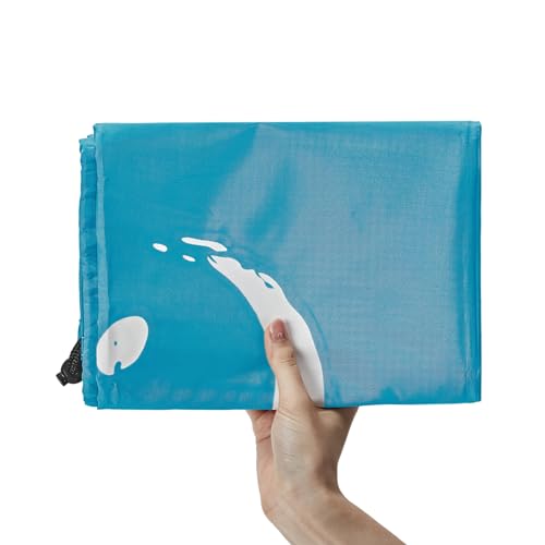 HOMEST 2 Pack XL Wash Me Travel Laundry Bag, Machine Washable Dirty Clothes Organizer, Large Enough to Hold 4 Loads of Laundry, Easy Fit a Laundry Hamper or Basket, Light Blue and Grey