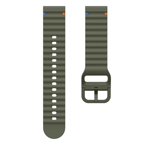 Image of YODI 22mm New Metal Buckle Original Colourful Stiching Points Silicone Strap Band Compatible with Amazfit GTR 2, GTR 2e, GTR 47MM / Noise Fit Endure, Fit Evolve, Fit Active Smartwatch Bands