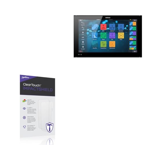 BoxWave Screen Protector Compatible with Simrad NSO evo3S (24 in) - ClearTouch ImpactShield (2-Pack), Impenetrable Screen Protector Flexible Film