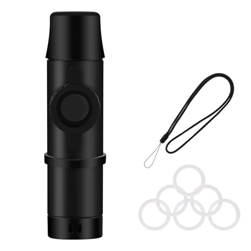 RANMING Kazoo with 6 Extra Reeds Each – Colorful Musical Instruments for Parties – Fun Group Activity, Gift & Favor Funny Musical Gifts for Adults Black