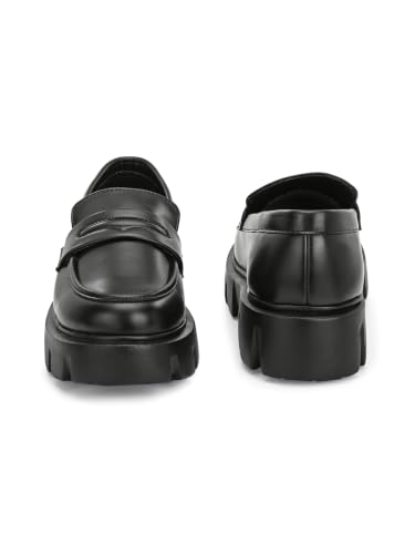 Image of Leo's Fitness Chunky Penny Loafers for Casual Party Slip-On