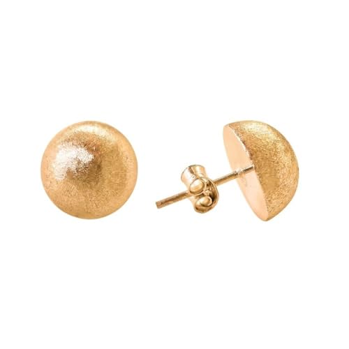 Boucle d'oreille demi-boule argent 925 plaqué or au raffinement durable