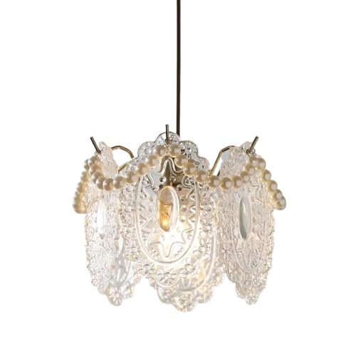 Petit lustre nordique en verre doré pour illuminer votre chambre et entrée