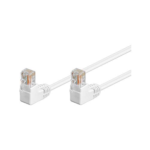 Cavo Di Rete Goobay CAT 5e Angolato 90° 3 Metri Nero - U/UTP, Connettori RJ45 Placcati Oro