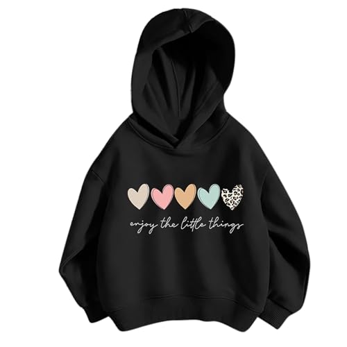 WZMYDBD Hoodie Jungen Mädchen Herz Druck Pullover Dünn Sport...