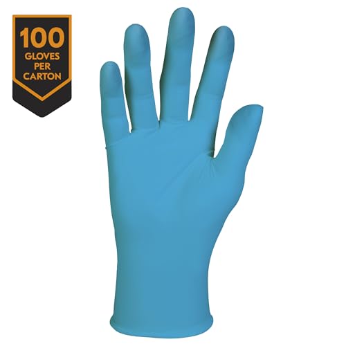 Kleenguard G10 Blue Nitrile Gloves (57372), Medium (Med.), Powder-Free, 6 Mil, Ambidextrous, Thin Mil, 100 Count (Pack of 10)