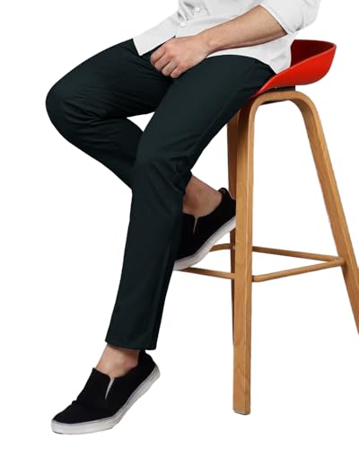 Image of Noble Monk Mens Mid Rise Formal Pants | Stylish Regular Fit Wear Trousers for Office Or Party | Solid Formal Trouser