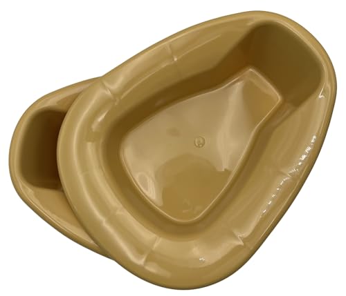 2 Pack Hevy Duty Protable Deluxe Stackable Contour Bedpan, Gold