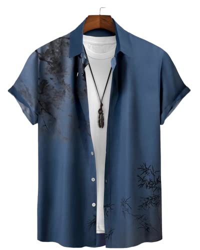 Image of mahek Fashion Printed Half Sleeve Lycra Shirt for Men