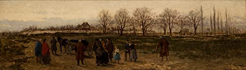 Tableau Funérailles d'un pauvre en Allemagne pour rompre la monotonie des murs