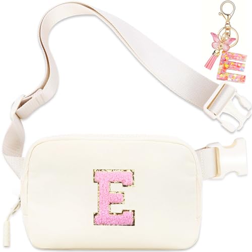 Image of Gifts Girls Teens Kids - Birthday Gifts for Women, Personalized Gifts for Mom Freind Sister Teacher, Graduation GiftsInitial Crossbody Bag Belt Bag for Women E