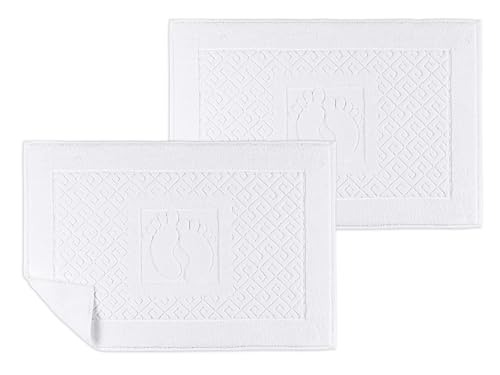 ASTREA TEXTILES Alfombra de baño para cuarto de baño, lote 2, alfombra de suelo 100% algodón, ropa de baño (Feet, lote 2)