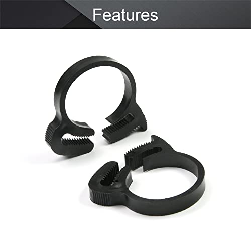 Mromax Double Snap Grip Nylon Hose Clamps-28.2Mm-31.1Mm/1.11"-1.22" Adjustable Ratcheting Hose Clamp For Connecting, Fastening, Sealing Hoses And Other Tubular Objects Black 5Pcs #TOP2