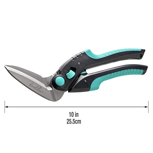 Beaditive S-734 Heavy Duty Multipurpose Angled Craft Scissors 10 Inch - Japanese Stainless Steel, Serrated Blade - Industrial Shears For Thick Fabrics, Leather, Cardboard thumb #7