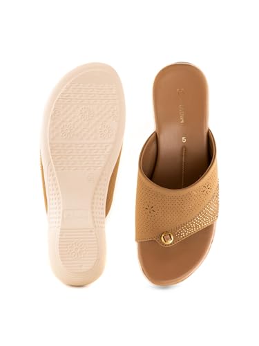 Image of Khadim's 6511365 Lightweight Durable Extra Soft Trendy Premium Stylish Casual Slip-On Heels for Women