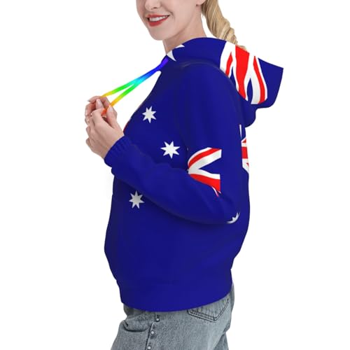 Sweat à capuche imprimé drapeau australien pour femme EdWal