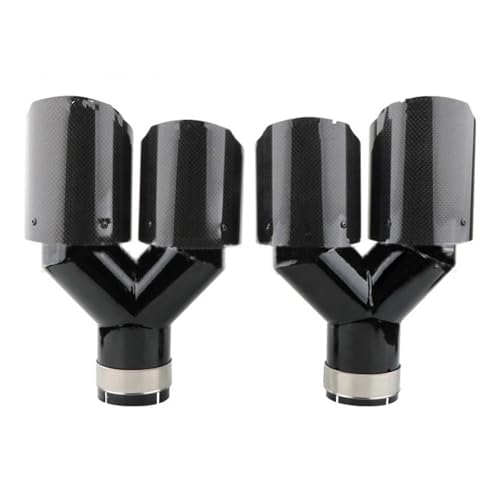 Tuyau d'échappement 63 mm double embout Y inox pour silencieux universel
