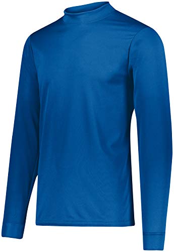 Youth Wicking Mock Turtleneck, Royal, Medium