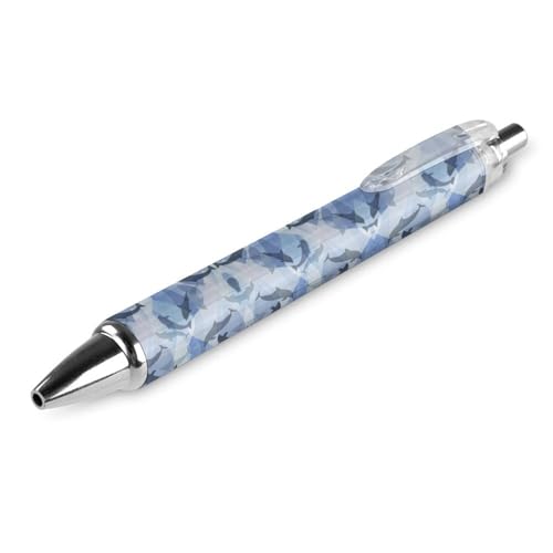 THKVSV Bolígrafo retráctil con diseño de pez delfín de 0,5 mm, tinta negra, para hombres y mujeres