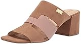 Kenneth Cole REACTION Women's Slip on Mule Sandal Heeled, Sand Multi, 7