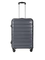 Teakwood Medium Cabin Size 8 Wheels Trolley Bag, Hard Cabin with Zipper Closure, Adjustable Push Button & Cross Side Strap, TSA Lock System 360 Degree (Medium, Grey)