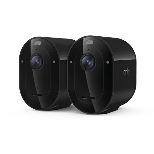 Image of Arlo Pro Security Camera 2K HDR (6th Gen, 2025 Release) - Wireless Outdoor Camera, Rechargeable Removeable Battery, Event Captions, Emergency Response, 1-Month Trial of Secure Plan, 2 Cam, Black