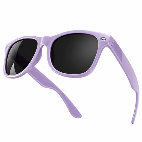 toTravelGear Lavender Purple Polarized Sunglasses for Women Men Trendy Rectangle Frame Retro Sun Glasses Classic Designer Shades for UV Protection Perfect Travel Gear