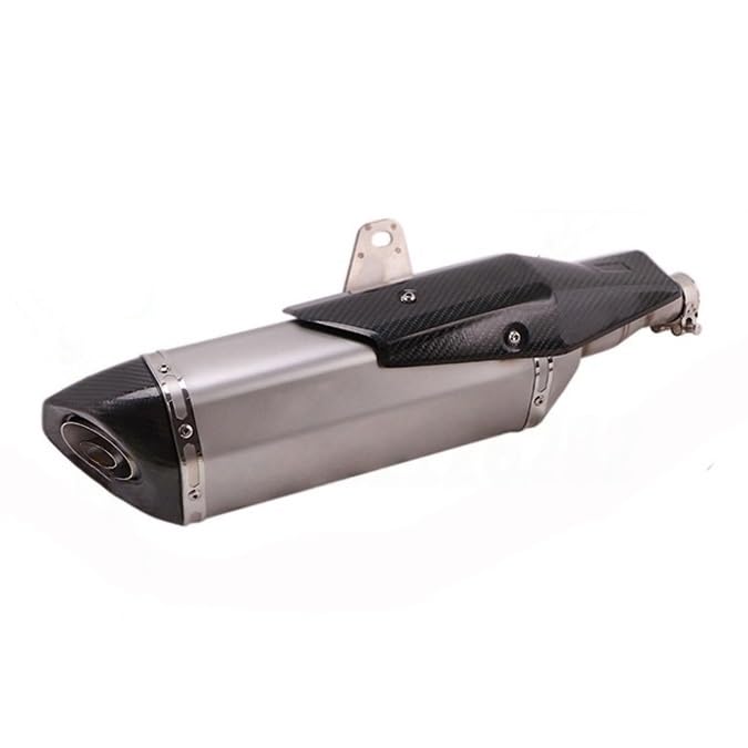 Silencieux moto XADV 750 haut de gamme en inox avec bouclier thermique protecteur