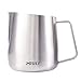 Milchkännchen für Latte Art, Milchbehälter Milchkanne aus Edelstahl für Milchschaum, Espresso Milch Aufschäumen Krug Art Aufschäumkännchen mit Messung, Barista Krug 400ml, Silber Matt