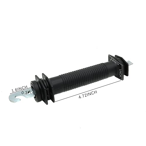 6 Pcs Electric Fence Plastic Heavy Duty Gate Handle Insulators with Spring(Black)