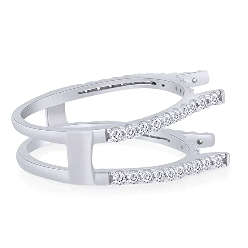 AFFY 1/2 Ct. Cathedral Ring Enhancer in 14K Gold Over Sterling Silver with Cubic Zirconia 0.5 Cttw4