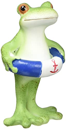 ダイカイ Copeau(コポー) カエル の 置物 かわいい インテリア飾り 浮き輪が必要なカエル 3.7x2.9x6.4(cm) Copeau(コポー) 73174