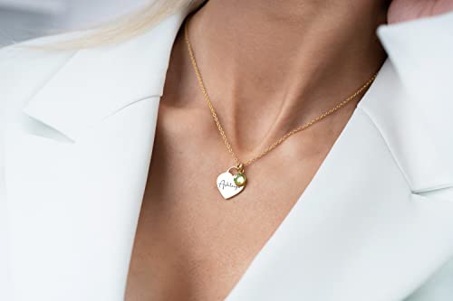 Sterling Silver Personalised Heart Name Necklace, Dainty Gift For Her, 925 Silver Pendant (925 Sterling Silver) - Image 7