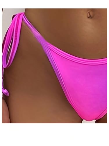 GORGLITTER Women's Triangle Bow Halter Bikini Sets Cheeky G String High Waisted Swimsuits Ombre Bathing Suit Swim Wear3