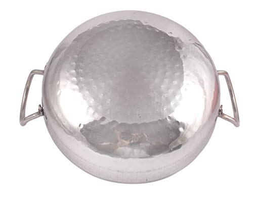 KITCHEN SHOPEE Sandwich Bottom Heavy Guage Stainless Steel Kadhai Cookware-2000ML 12 NO