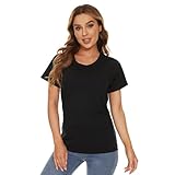 MERINNOVATION Women Merino Wool T-Shirt Short Sleeve Women's Activewear Undershirt Tees Women's Athletic Wicking Base Layer Black
