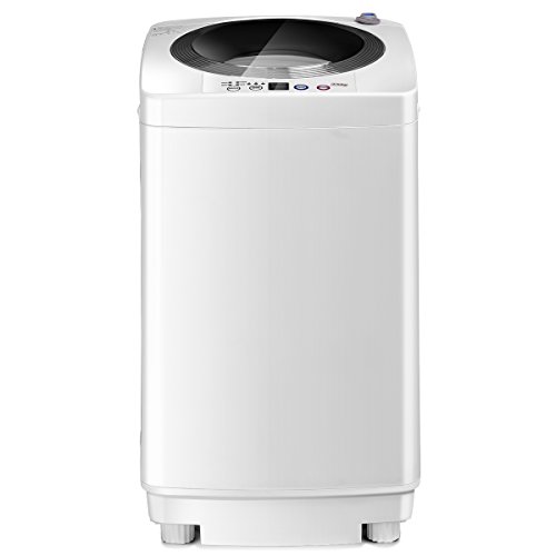 HOMFME 2 in 1 Portable Washing Machine, Single Tub Washer Spin Dryer with 6 Programs, 3 Water Levels, Mini Washer Machine Fully Automatic Laundry Machine for Camping Dorms Apartments College Rooms