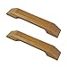 2er Set Schubladengriffe Holz Fraxinus mandshurica Griff für Küchenschränke aus Massivholz Ziehknöpfe Griff für Schrank, Kinderzimmer, Nussbaumfarbe (Lochabstand 96mm)
