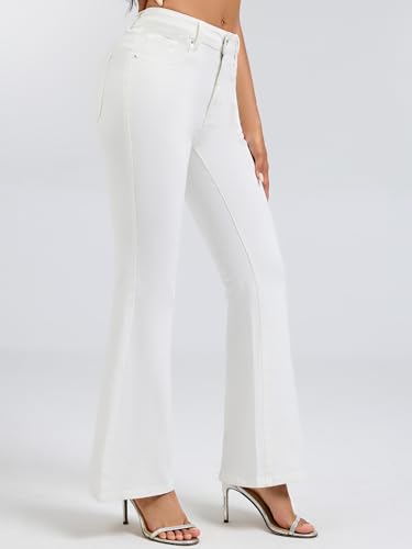 Flare Bell Bottom Jeans for Women Mid Low Rise Slim Vintage Washed Bootcut Denim Pants2