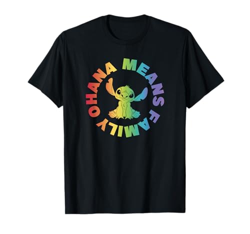T-shirt Stitch Ohana Disney imprimé graphique de qualité supérieure